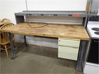 HD 3-Drawer Shop Table w/ Outlet -