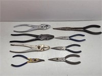 (8) Assorted Pliers, Quality Brands