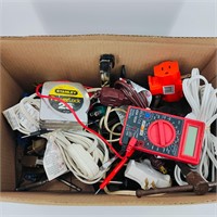 Box of Tools & Extension Cords