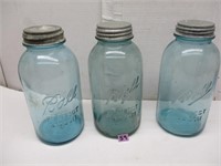 3 Early Ball Jars and Lids