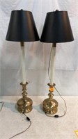 2 Tall Skinny Decorative Lamps Q5C