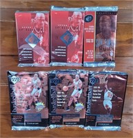 (6) Late 90s Upper Deck & SP Basketball Packs OPEN