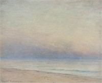 Samuel Colman Pastel Coastal Landscape