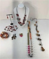 BEADED NECKLACES, BRACELETS, AND EARRINGS