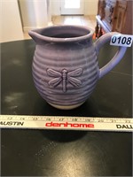 Dragonfly ceramic pitcher