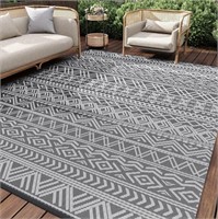 SM4720  SIXHOME Reversible Patio Rug 6x9 Grey Wh