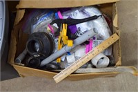 Box of New PVC Fittings & PVC Pipe Cutters