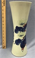 14" oriental hand painted vase   (a 7)