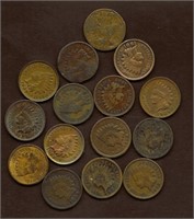 (15) Indian Head Pennies, Vars. Yrs/Mnts