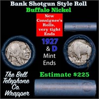 Buffalo Nickel Shotgun Roll in Old Bank Style 'Bel