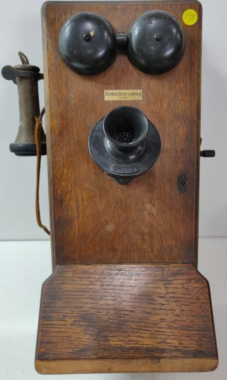 Antique Wall Crank Telephone Northern Electric