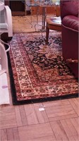 Small throw rug, 7' x 5' with dark ground