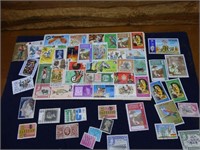 55 British Commonwealth Stamps Some Postmarked
