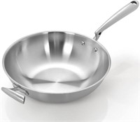 11.8 Inch Stainless Steel Wok pan with Lid