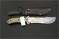 USA freedom hunting knife w/ sheath (display)
