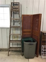 Divider Screen, Trash Can , 7 Foot Step Ladder,