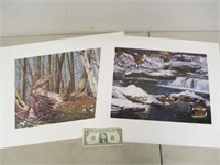 2 K.R. Brierle S/N Loose Prints - 17x23 Each