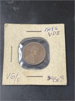 Super Rare 1909-S VDB Wheat Cent VG/F Grade-Key
