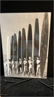 Large Vintage Photo of Girls w/ Surfboards