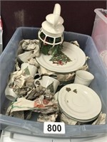 TOTE FULL OF CHRISTMAS DISHES