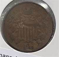 1966 2 Cents F