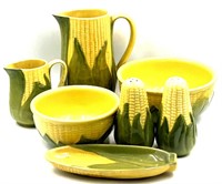 Shawnee King Corn Pottery Pitchers, Bowls,