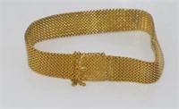 15ct yellow gold mesh style bracelet