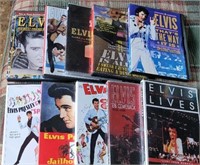 Lot of Vintage Collectible Elvis Dvds & Tapes