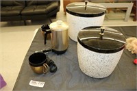 2 Ice Buckets and Coffee Set