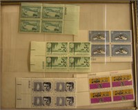 Collection Of 4 Plate Stamps Corner