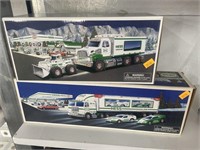 2 vintage Hess trucks