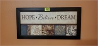 Hope.Believe.Dream wall decor