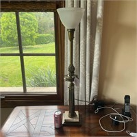 Vintage Brass & Marble Lamp