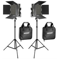 NEEWER 2 Pack Bi Color 660 LED Video Light and Sta