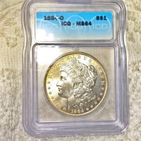 1884-O Morgan Silver Dollar ICG - MS64