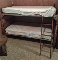 Twin wood bunk beds