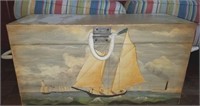 TRUNK SAIL BOAT SCENE AND CONTENTS