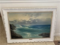 Framed Ocean Scene 42x31in.