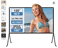 Projector Screen and Stand,120 Inch Outdoor Projec