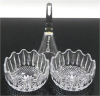 * Vintage Crystal Covered Candy Dish and Crystal