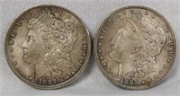 (2) 1887 Dollars  BU (Toning)