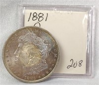 1881-O $1  BU (Superb Obverse Color)