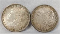 1886, 1887 Dollars  BU (Toning)