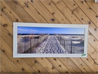 Large Framed Print Of A Beach Scene
