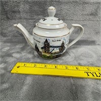 Small Ceramic Teapot with Scenic Sites of London