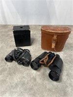 Tasco Binoculars and vintage camera