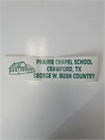 Prairie Chapel School bumper sticker
