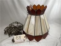 Stained Glass Swag Light 14"