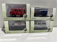 X3 Oxford Brand Model Buses including a Austin 7