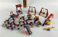 Miniature doll playground equipment: swings,